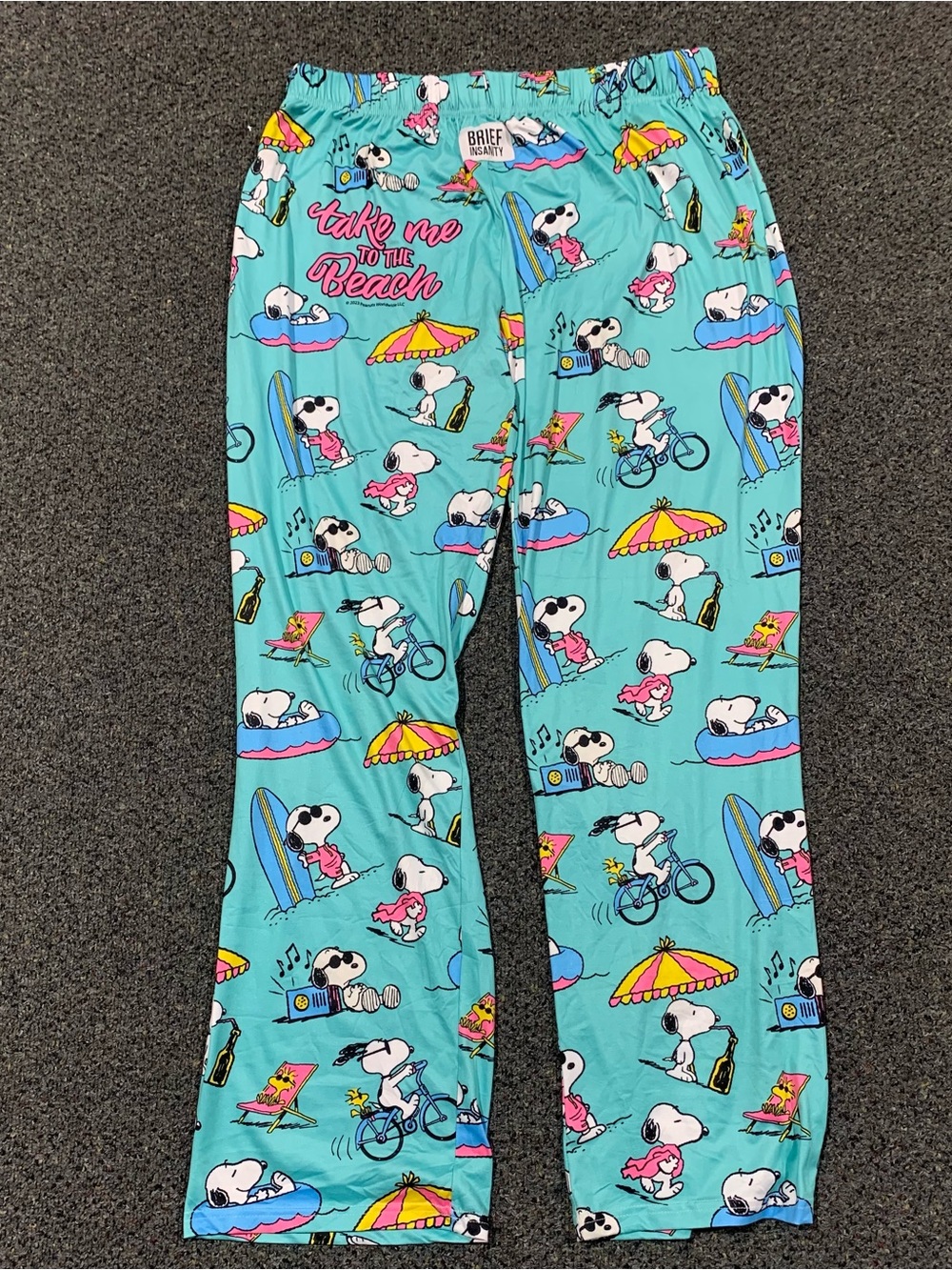 BRIEF INSANITY Peanuts Snoopy “Take Me to the Beach" womens size 2X pajama pants